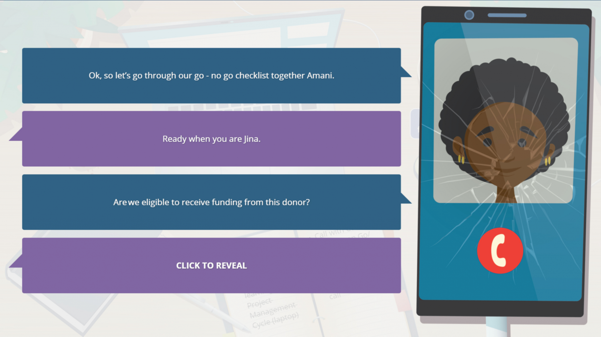 Humanitarian learning interface